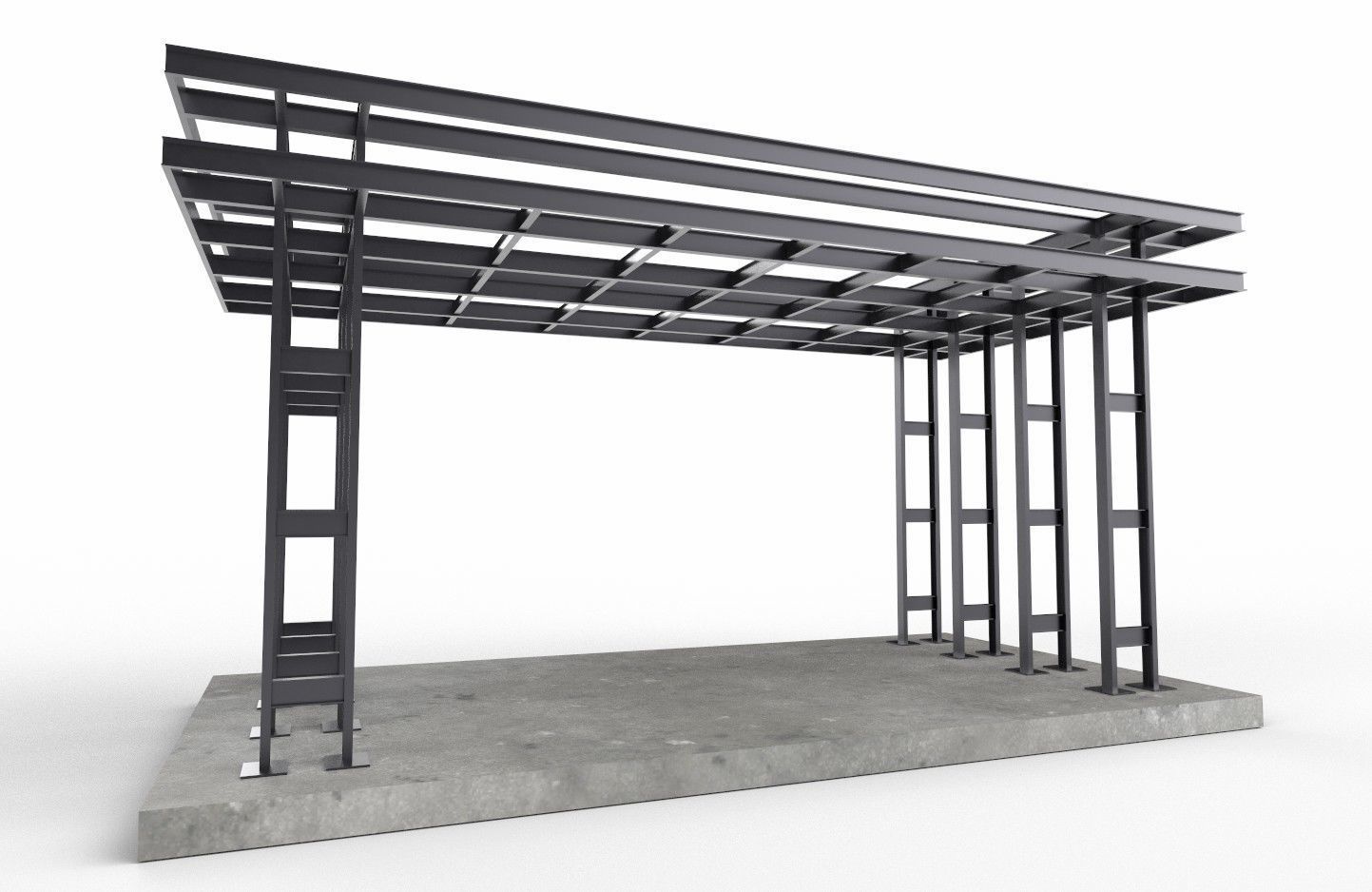 Entry Structure M1 Low-poly 3D model_25