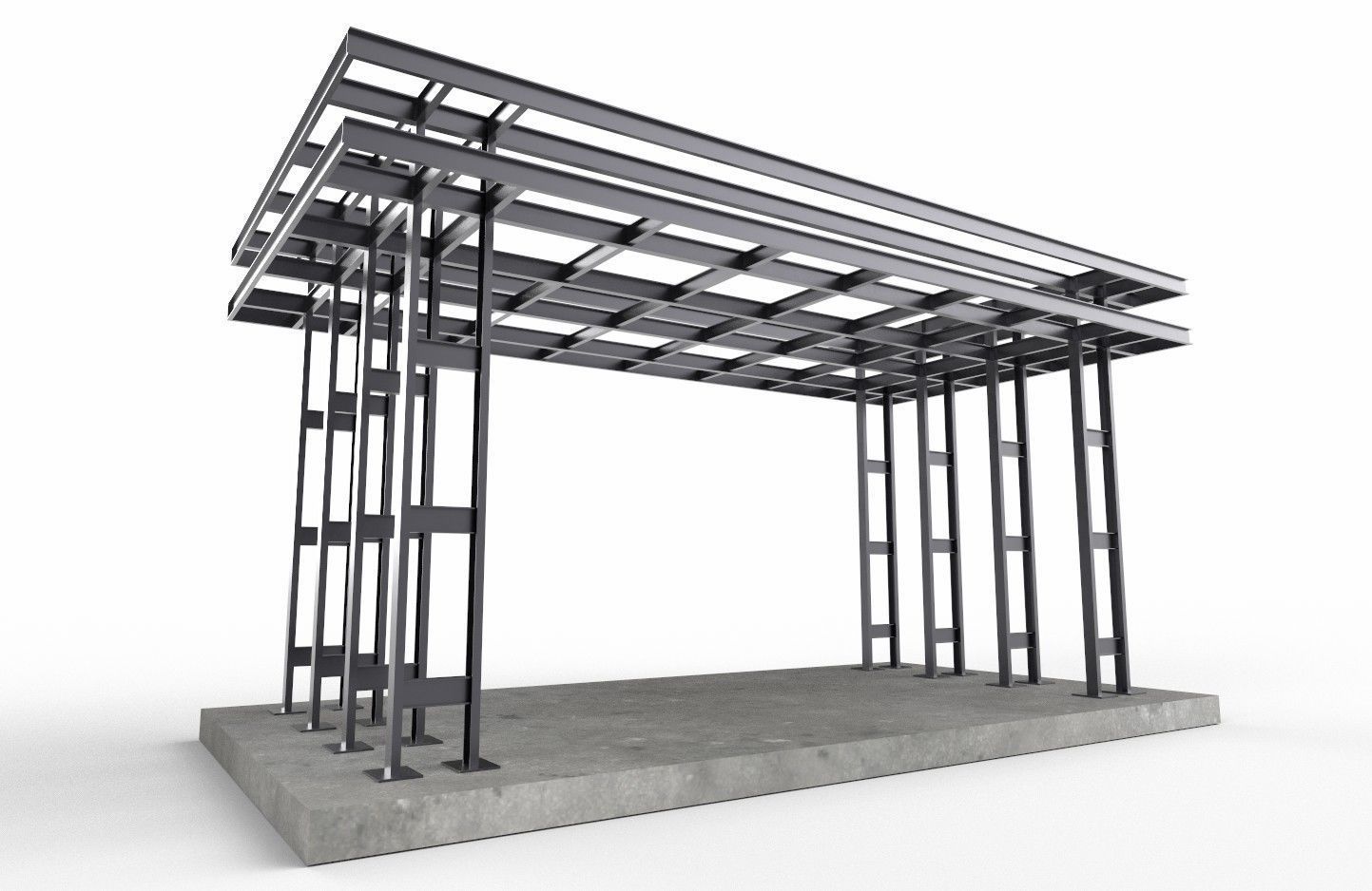 Entry Structure M1 Low-poly 3D model_27