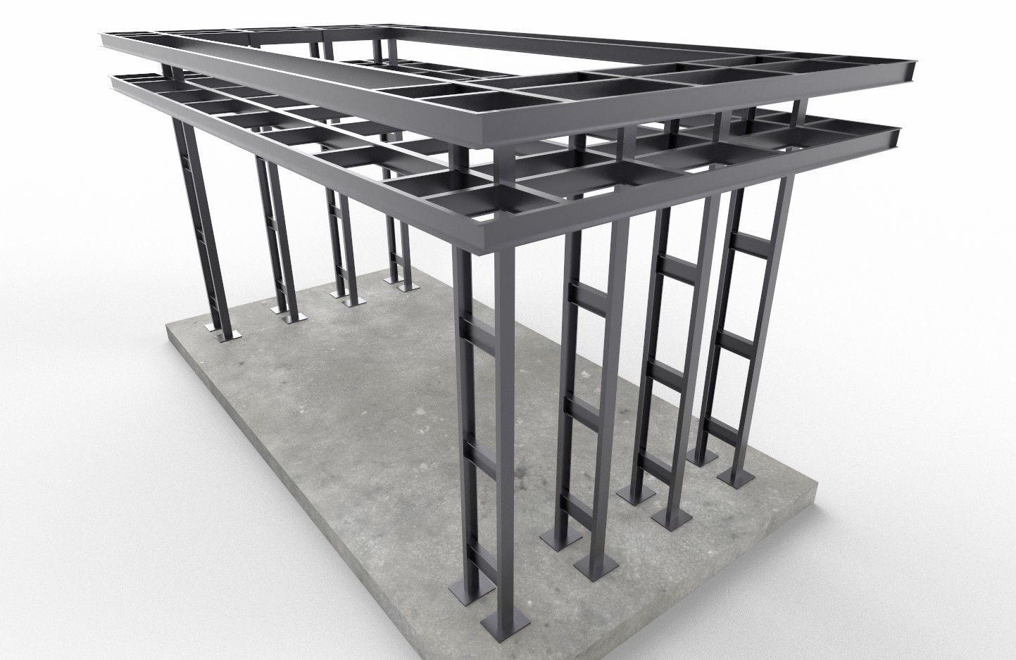 Entry Structure M1 Low-poly 3D model_13