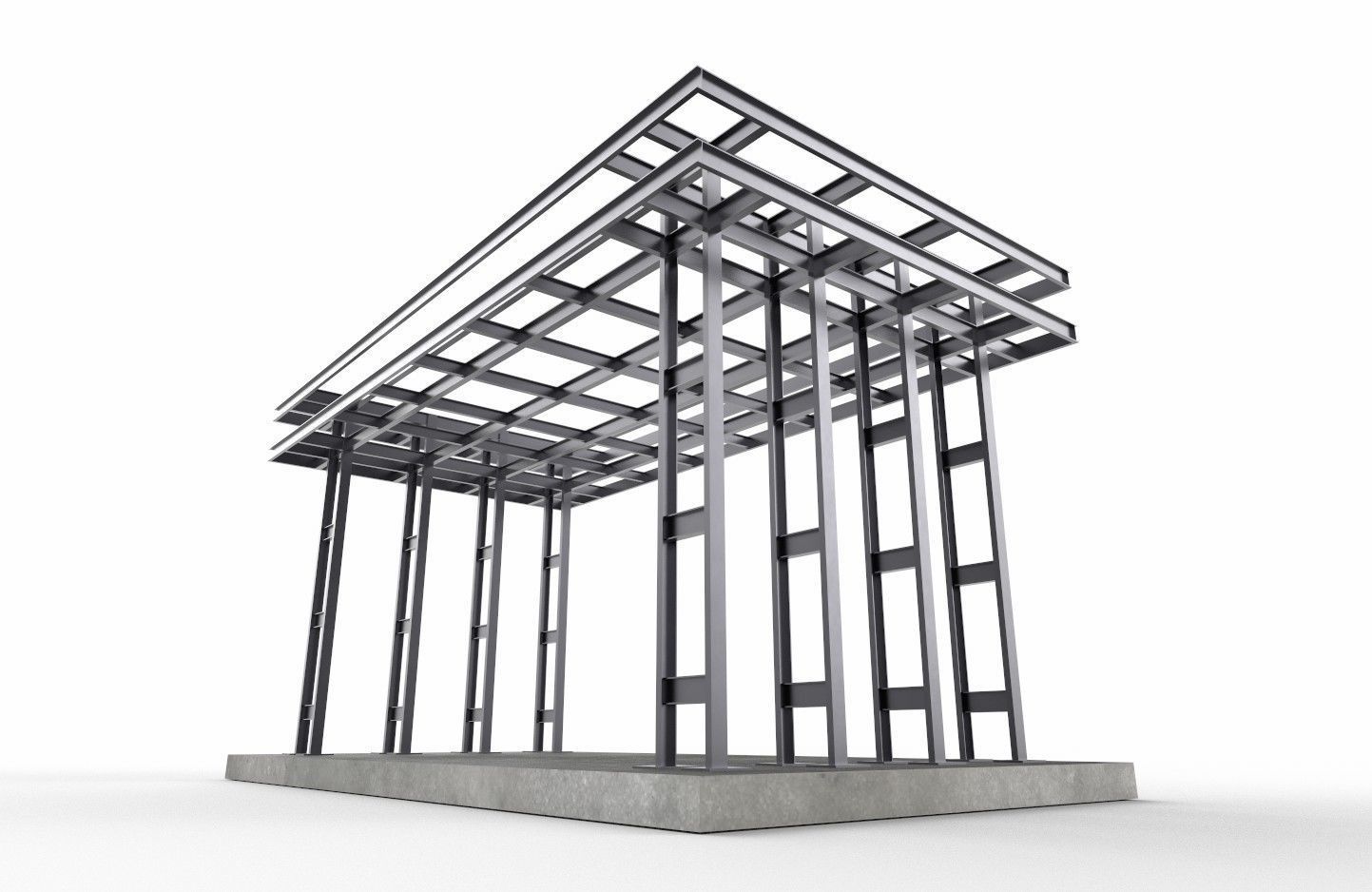 Entry Structure M1 Low-poly 3D model_29