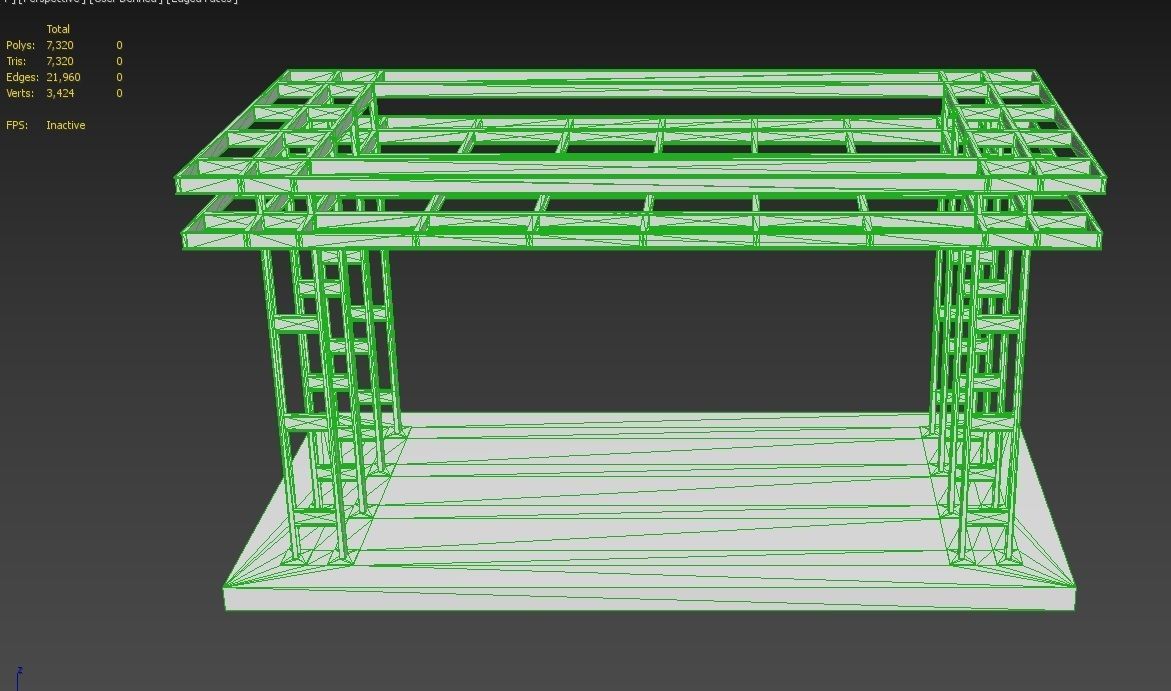 Entry Structure M1 Low-poly 3D model_16