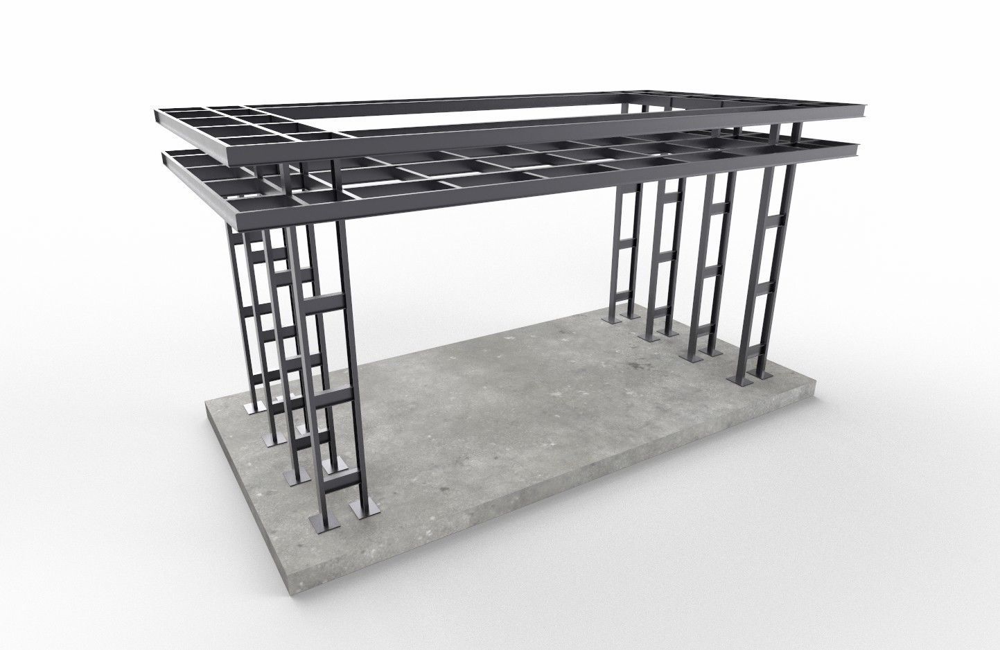 Entry Structure M1 Low-poly 3D model_4