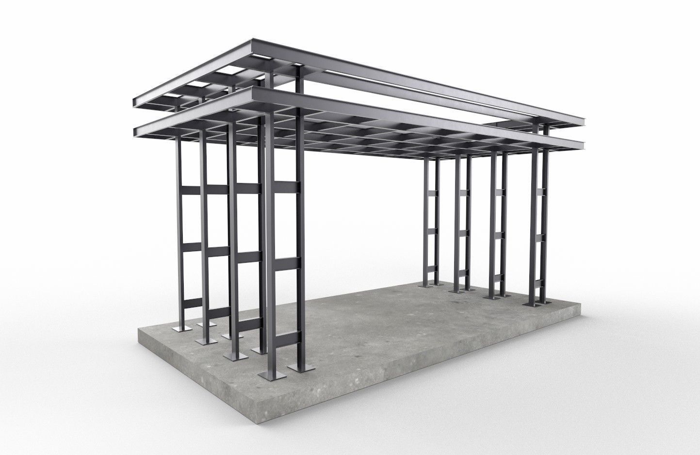 Entry Structure M1 Low-poly 3D model_3