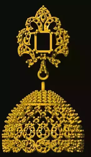 jumka ornate gold bell