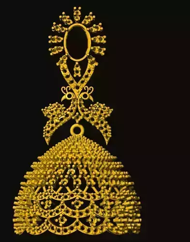 jumka ornate gold dress