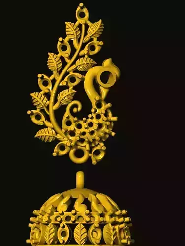 jumka golden peacock