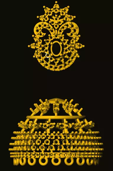 jumka golden ornament 3D print model_0