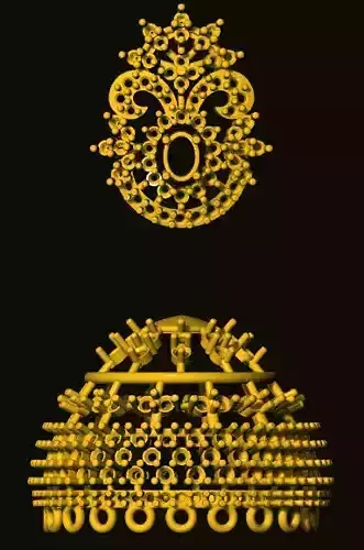 jumka golden ornament