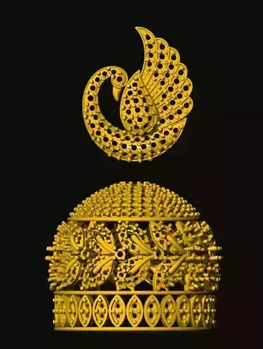 jumka golden peacock