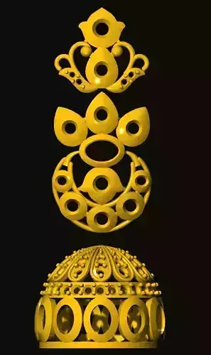 jumka golden ornament
