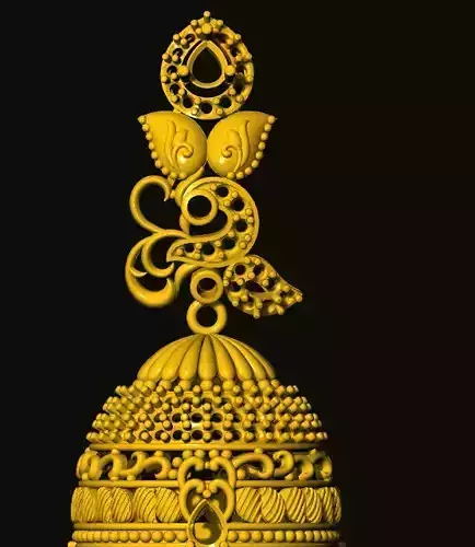 jumka ornate gold bell