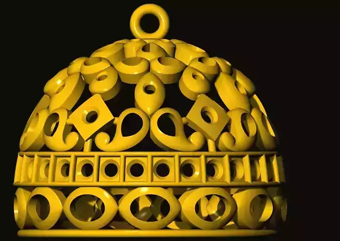 jumka ornate golden bell