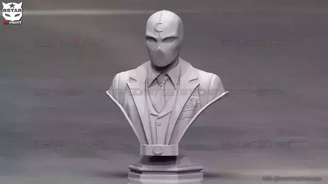 MR Knight Bust - Moon Knight TV series - Marvel Comics 3D print model