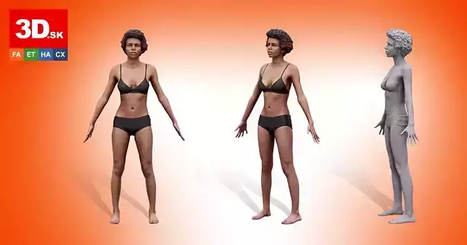 A Pose Raw 3D Scan Darelle Tate