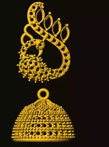 jumka golden peacock