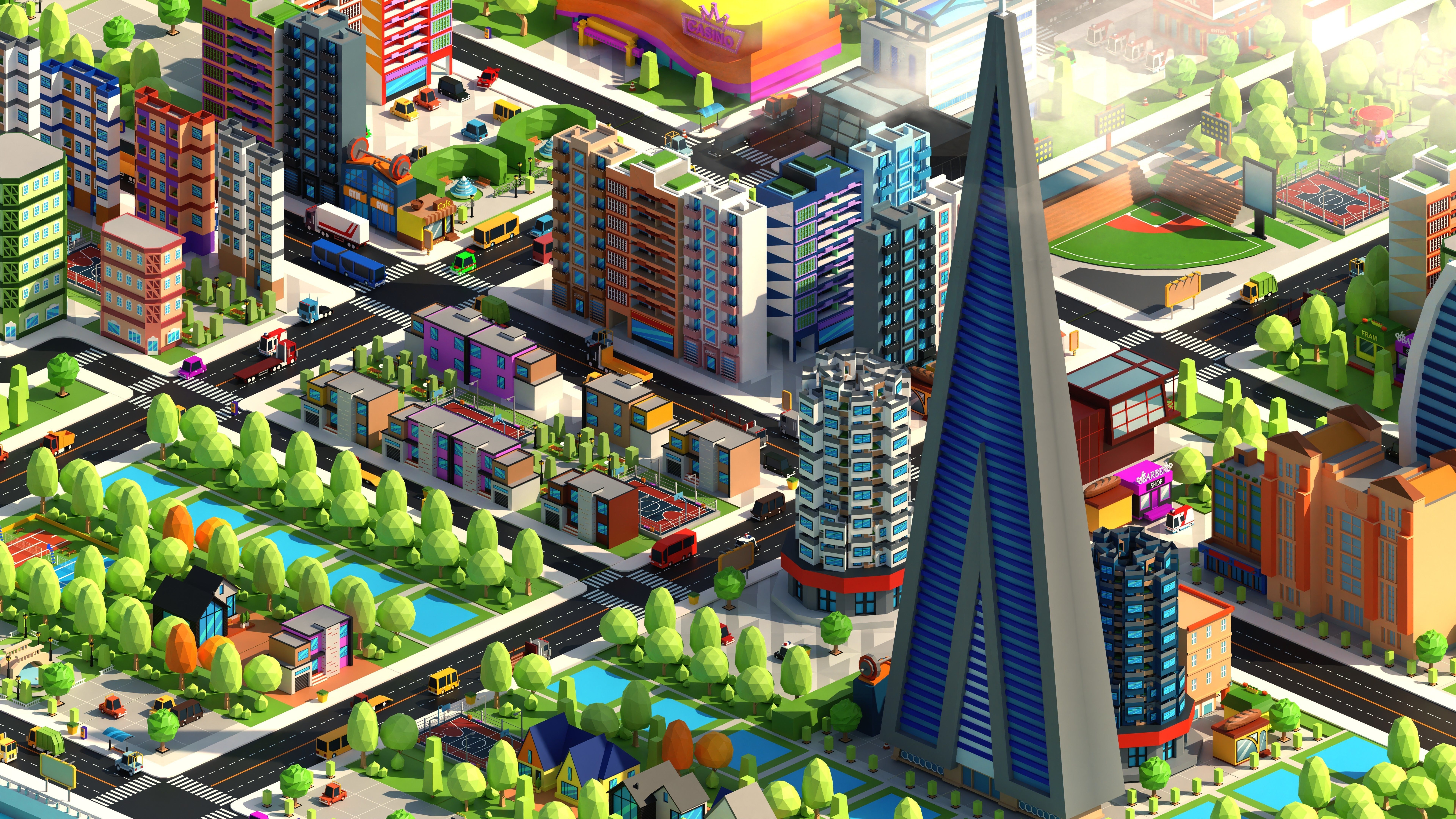 Low Poly City PACK Low-poly 3D model_3