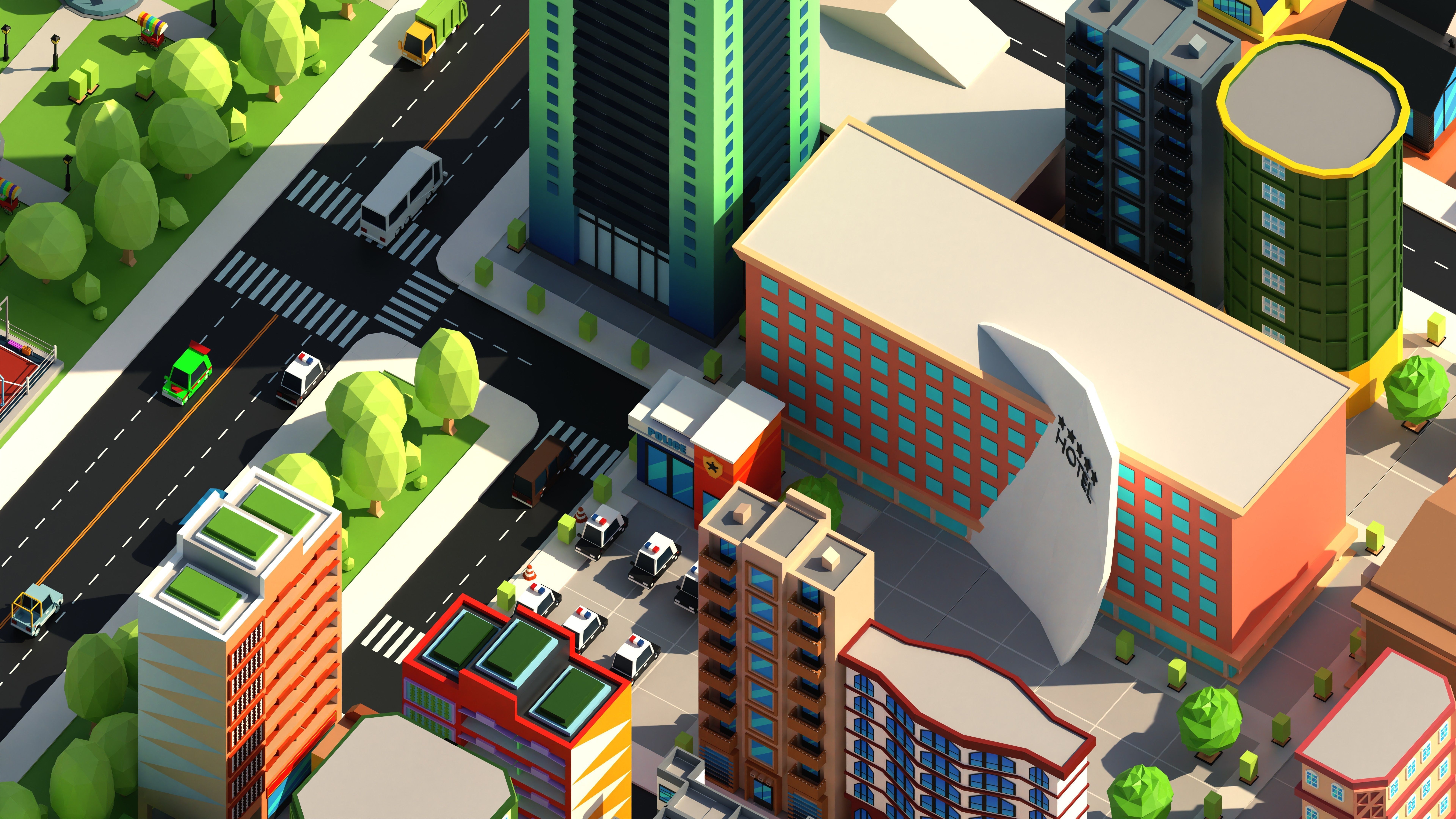 Low Poly City PACK Low-poly 3D model_7