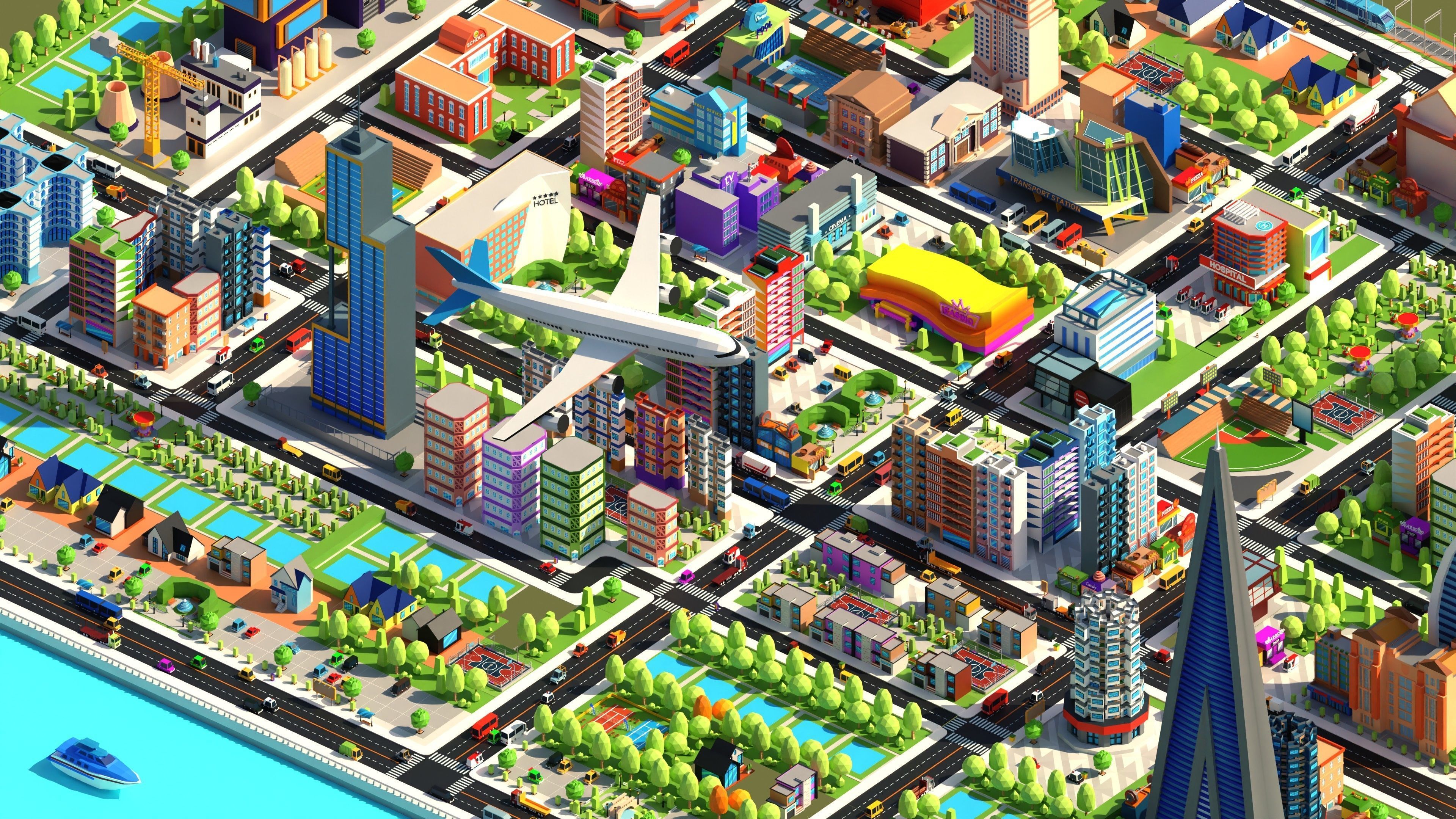 Low Poly City PACK Low-poly 3D model_2