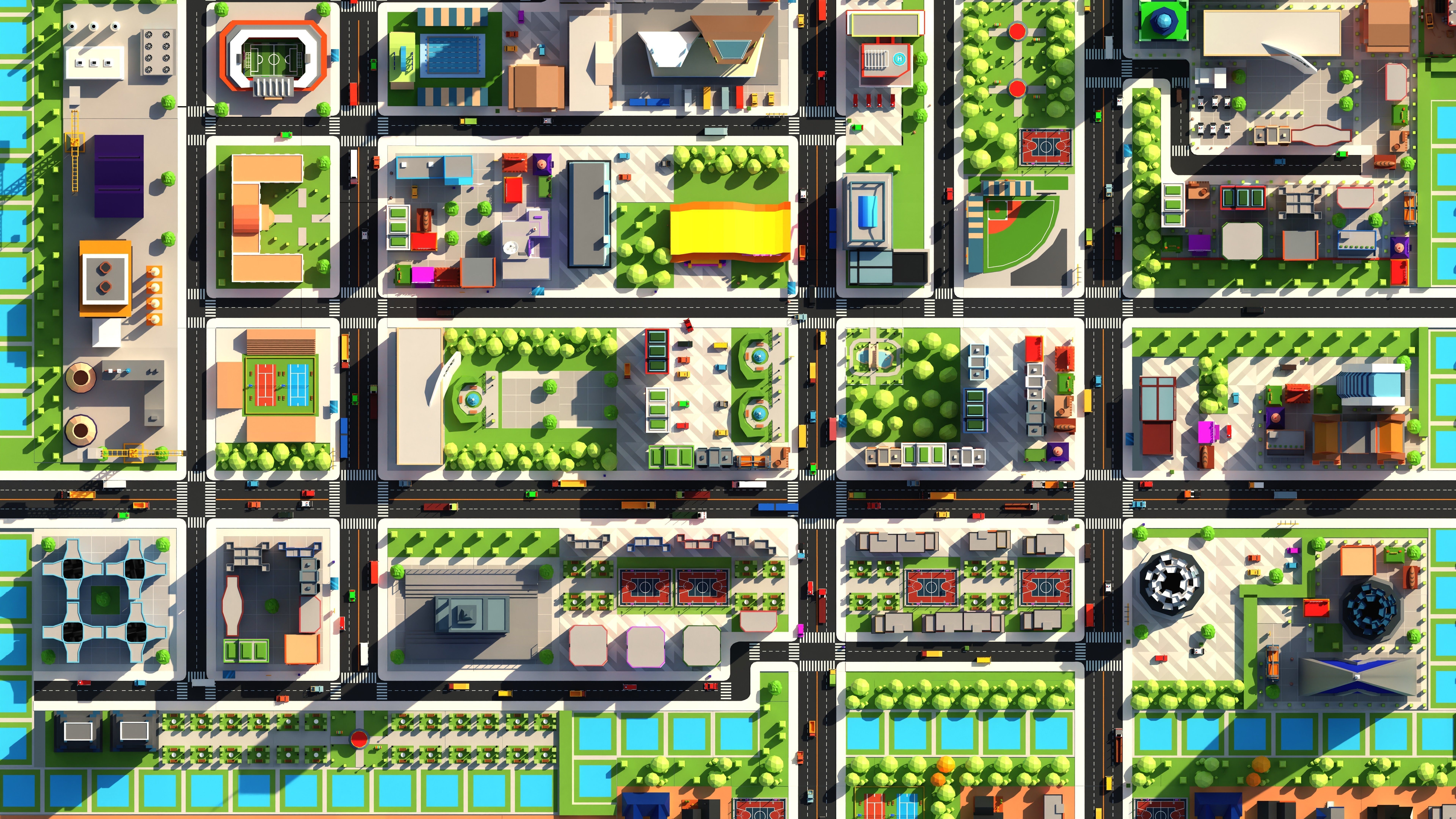 Low Poly City PACK Low-poly 3D model_9