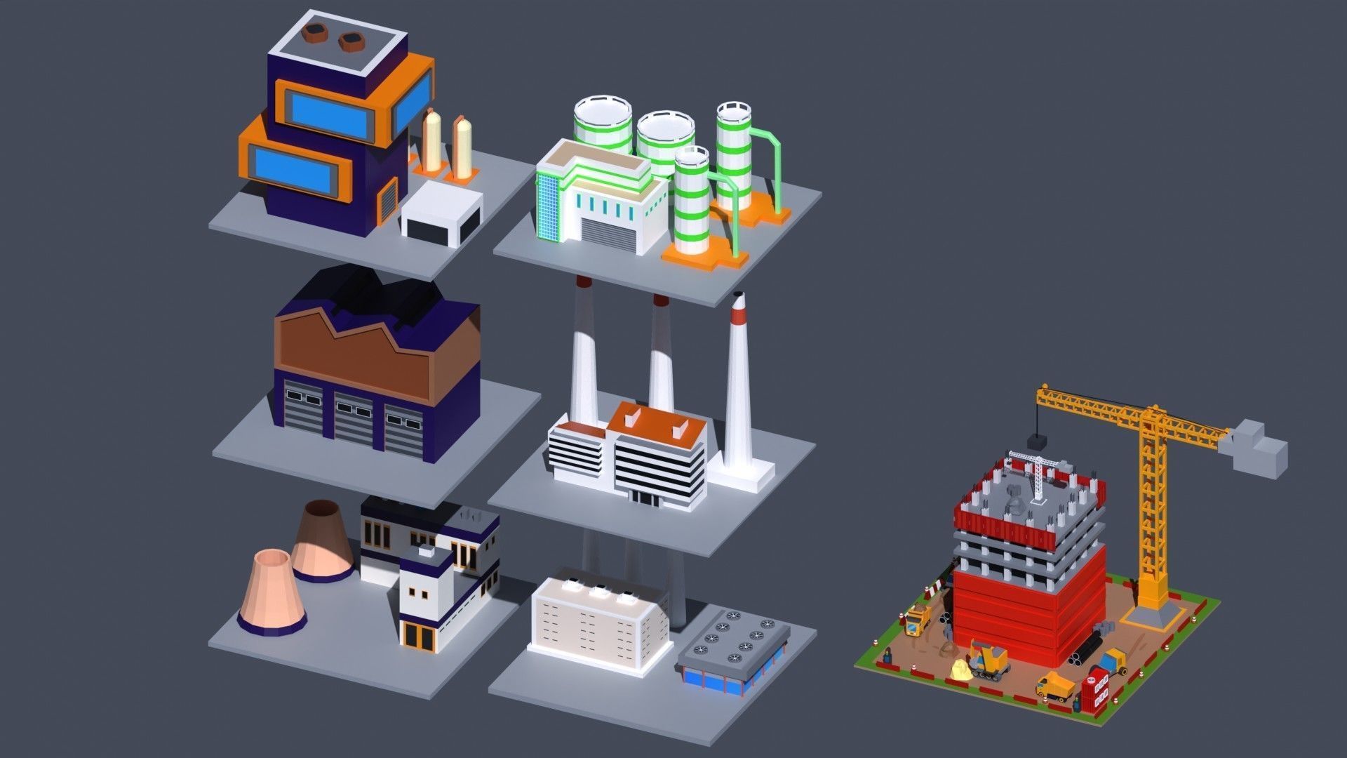 Low Poly City PACK Low-poly 3D model_18