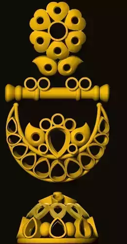 jumka golden ornament