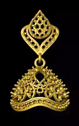 jumka gold pendant