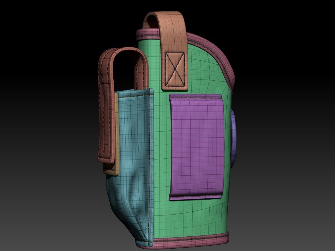 Pistol Holster High Poly 3D model_18