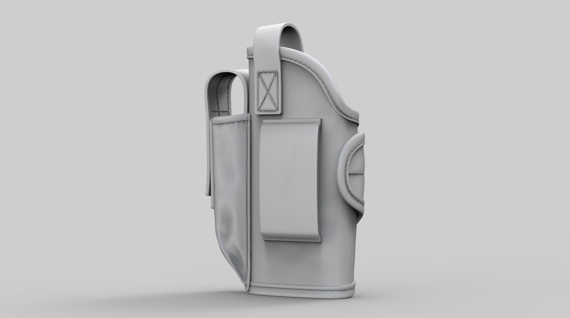 Pistol Holster High Poly 3D model_7