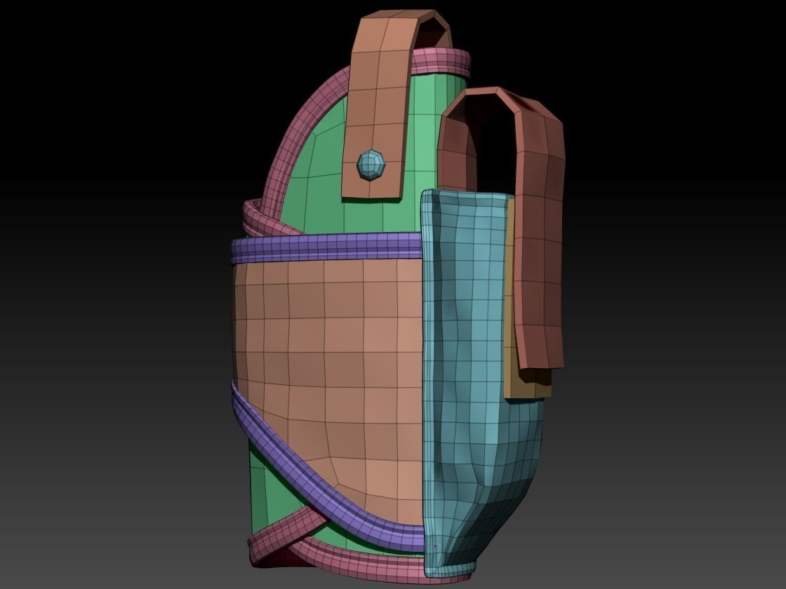 Pistol Holster High Poly 3D model_23