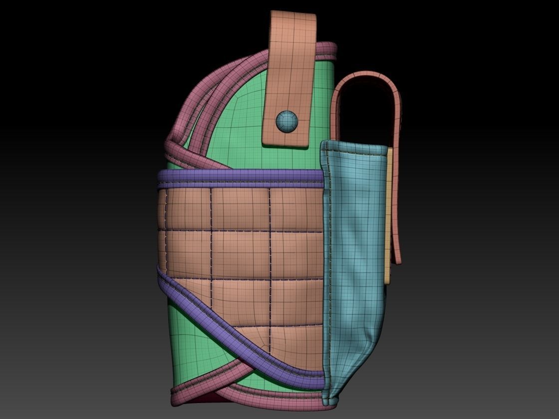 Pistol Holster High Poly 3D model_15