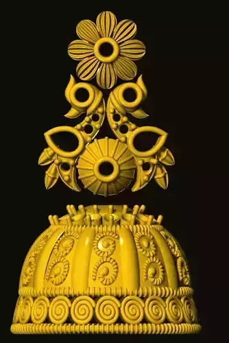 jumka ornate gold bell with flowers