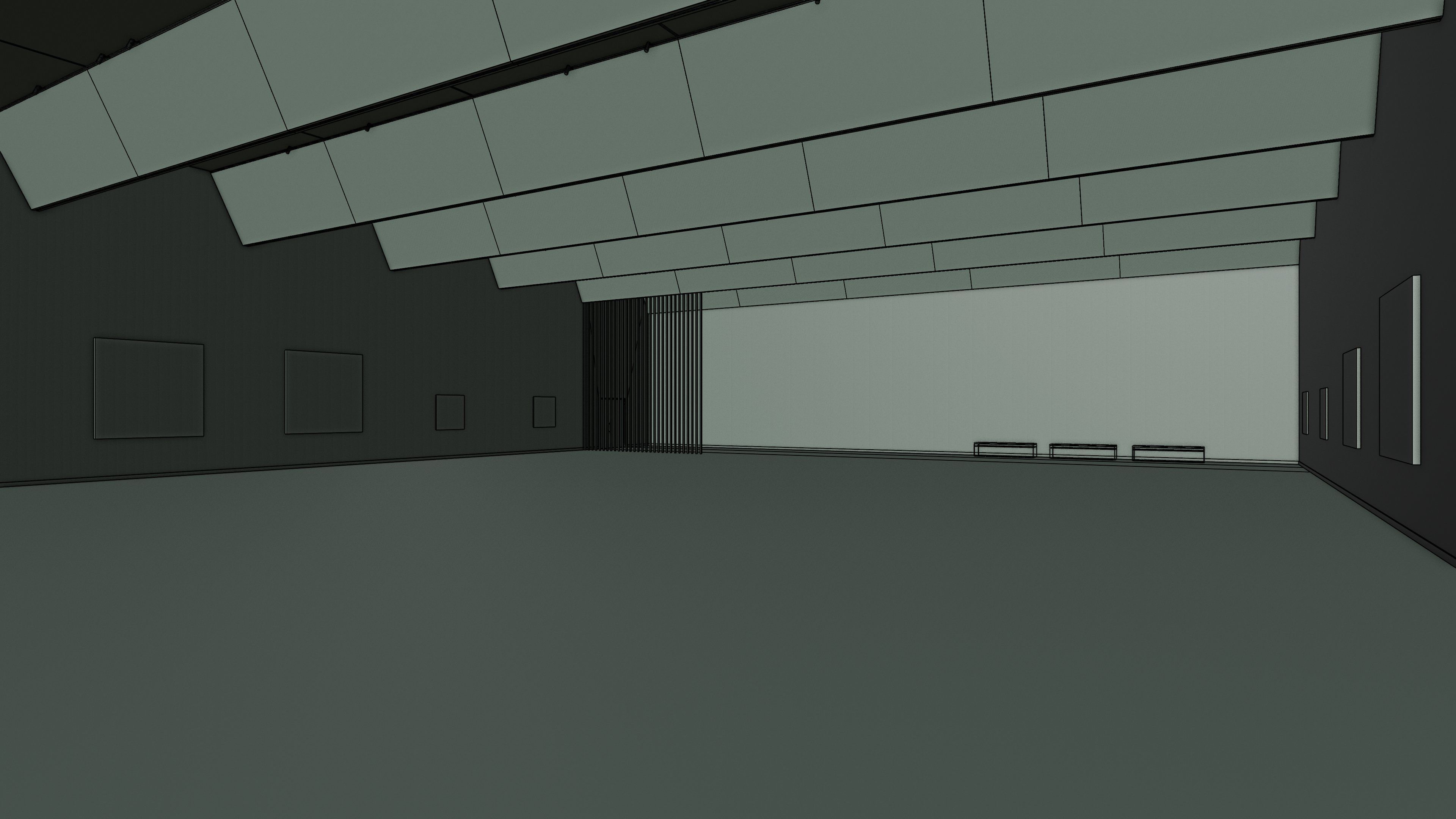 Art Museum Gallery Interior 28 Low-poly 3D model_26