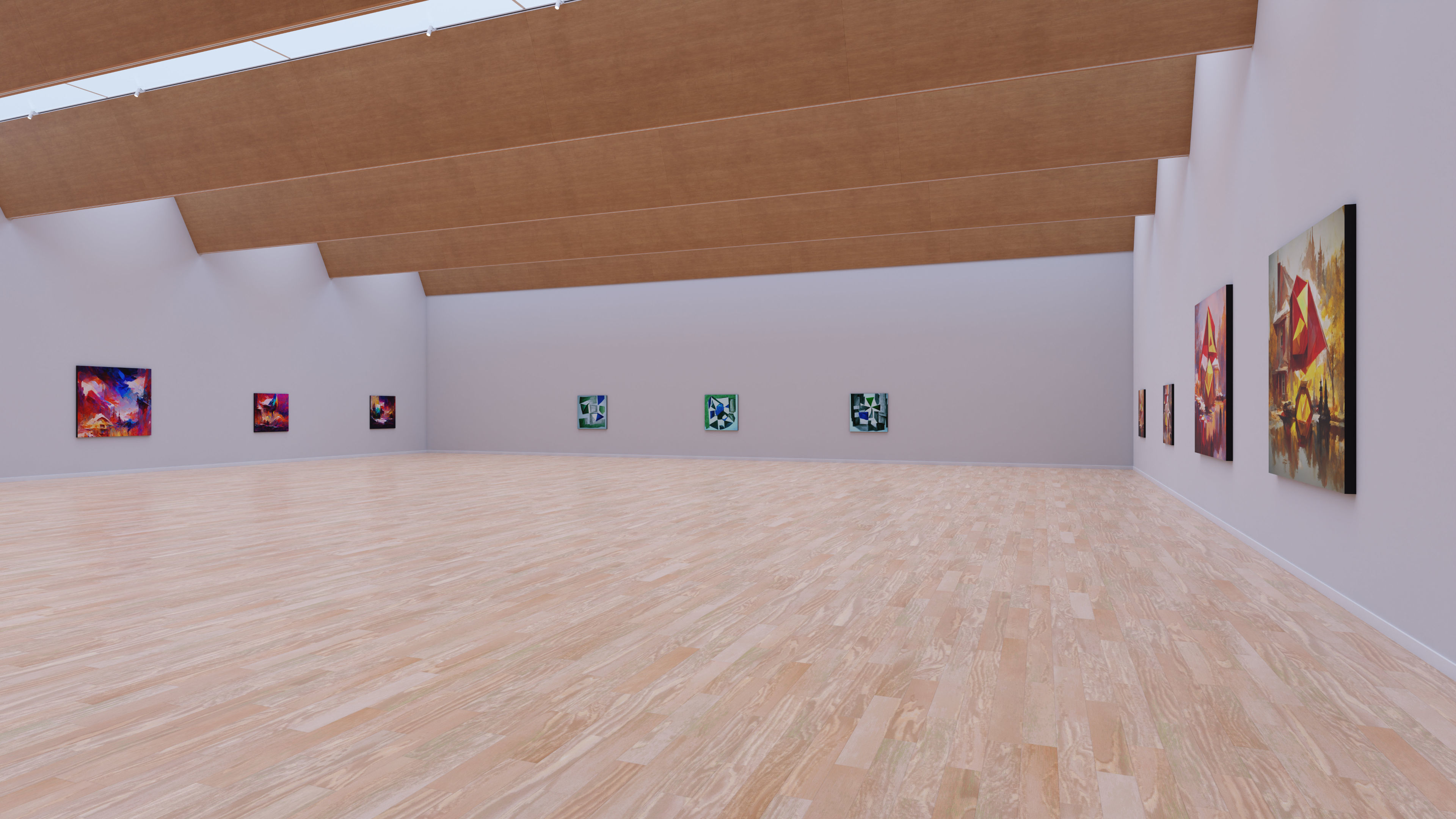Art Museum Gallery Interior 28 Low-poly 3D model_8