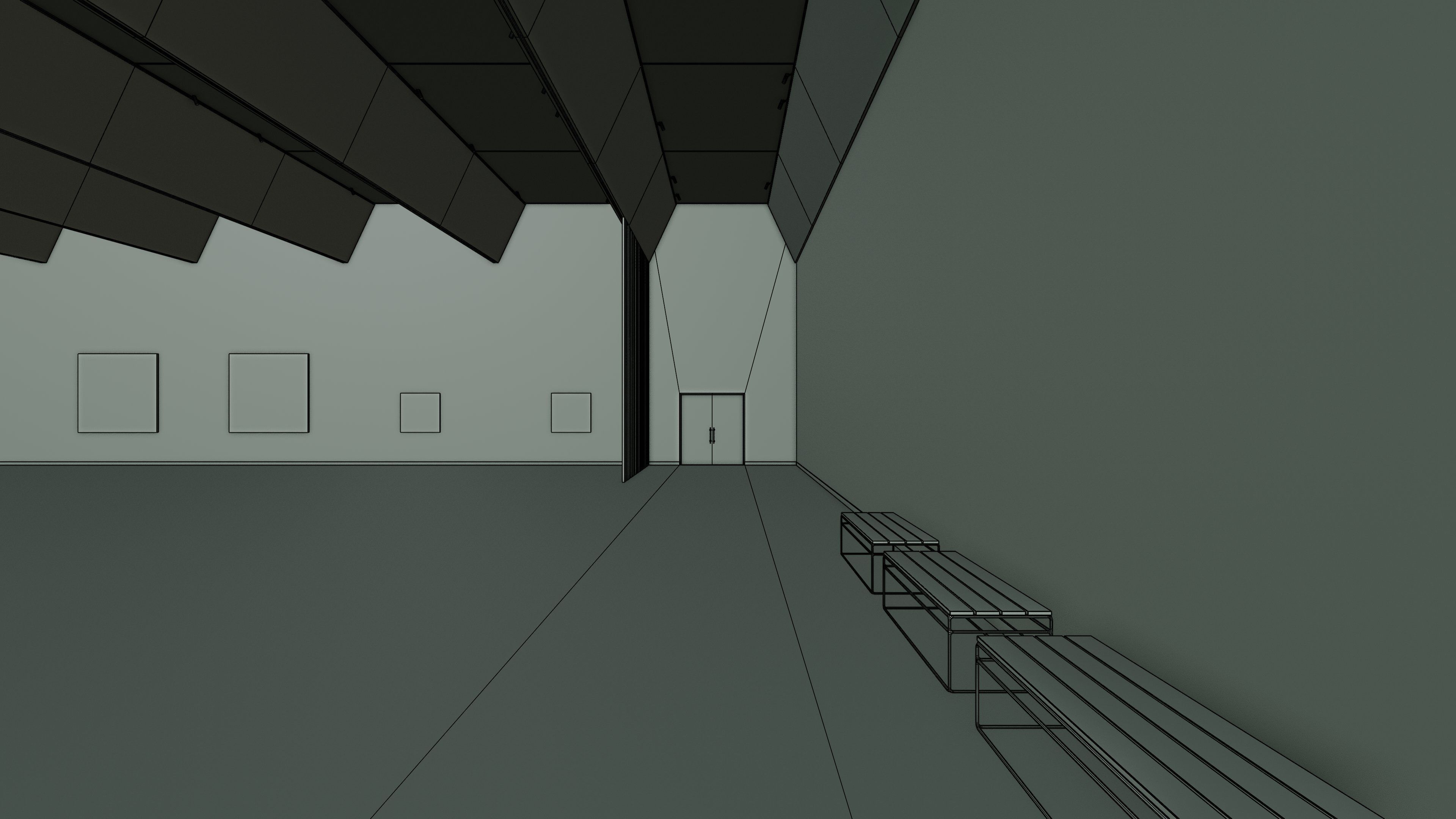 Art Museum Gallery Interior 28 Low-poly 3D model_15