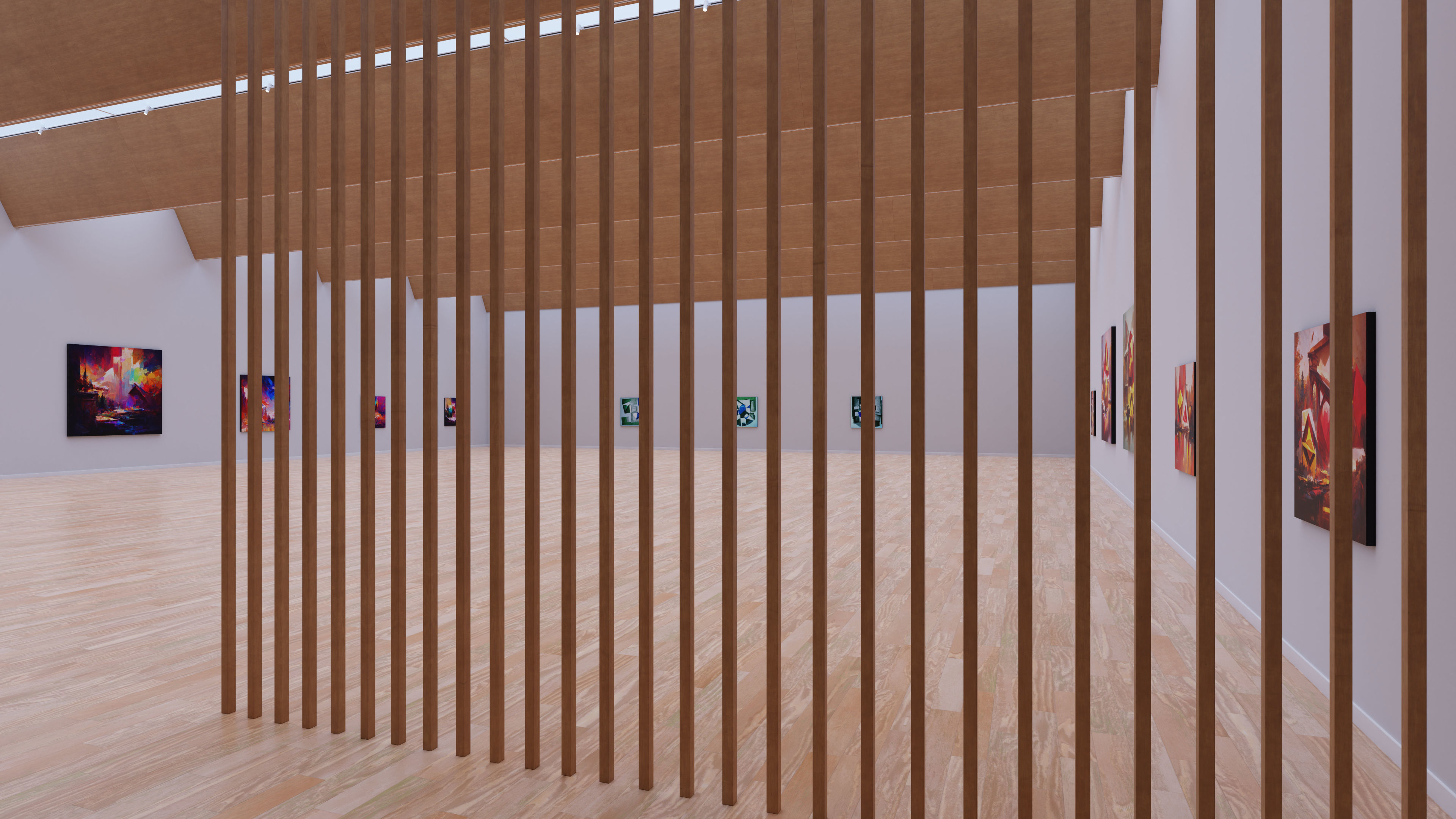 Art Museum Gallery Interior 28 Low-poly 3D model_5