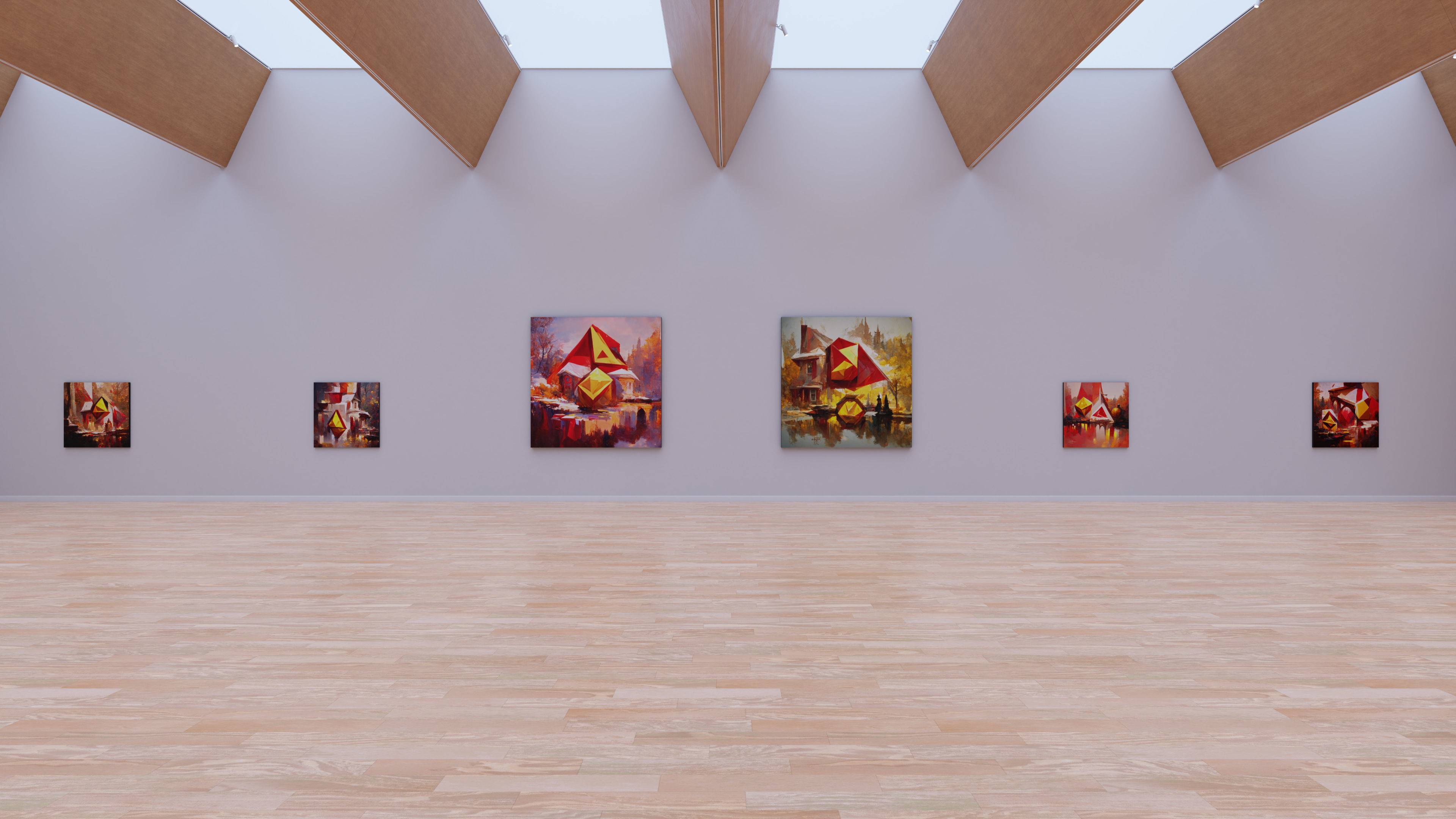 Art Museum Gallery Interior 28 Low-poly 3D model_13