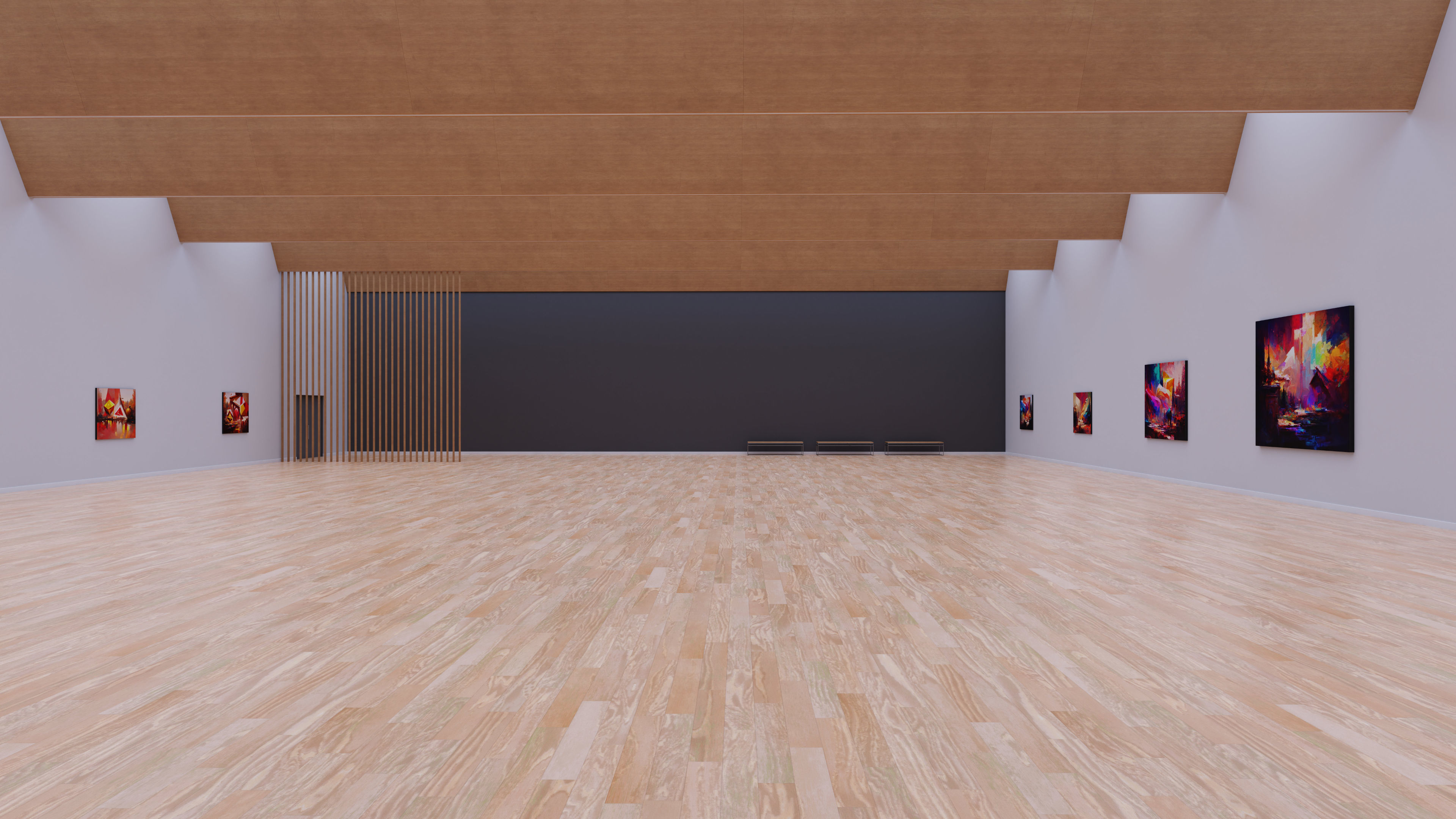 Art Museum Gallery Interior 28 Low-poly 3D model_11