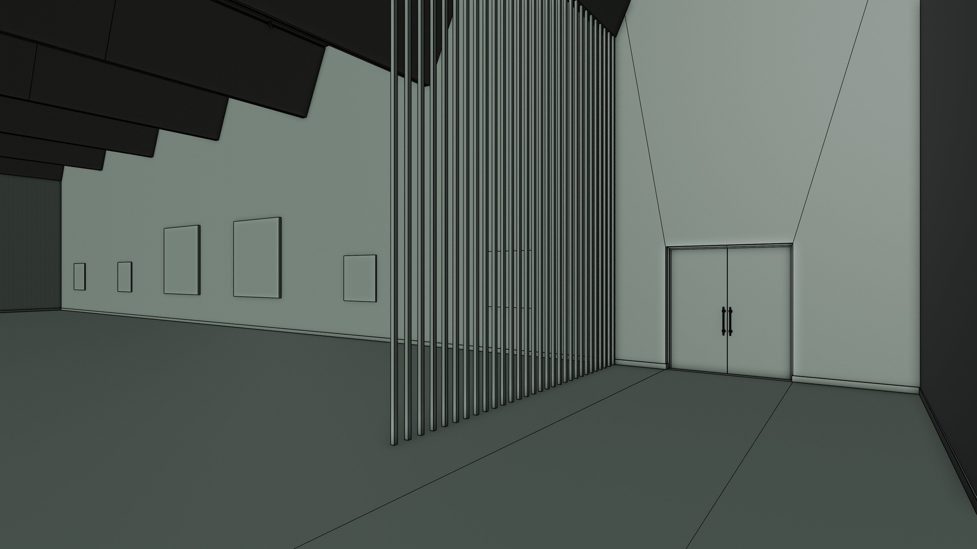 Art Museum Gallery Interior 28 Low-poly 3D model_18
