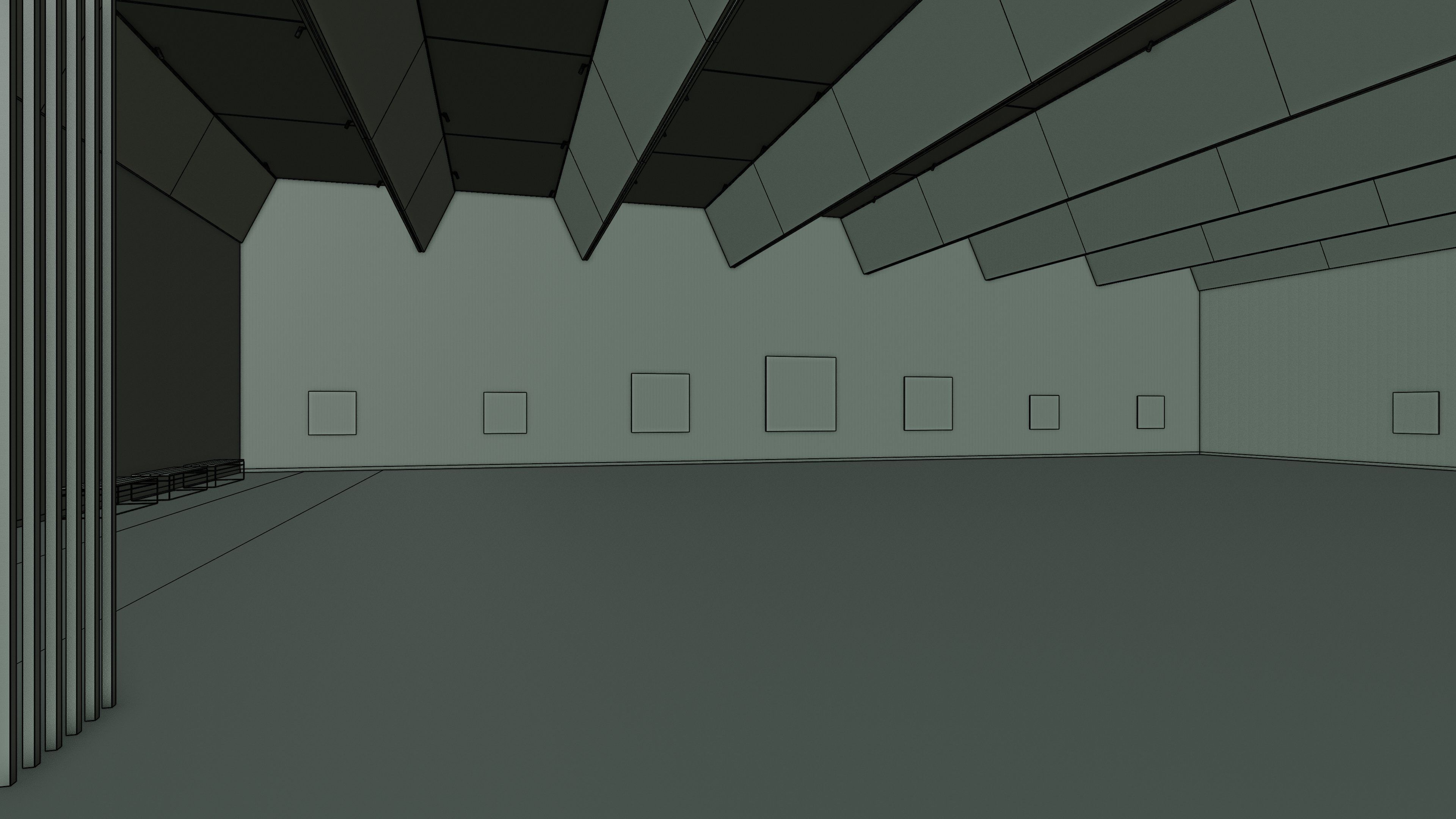 Art Museum Gallery Interior 28 Low-poly 3D model_21