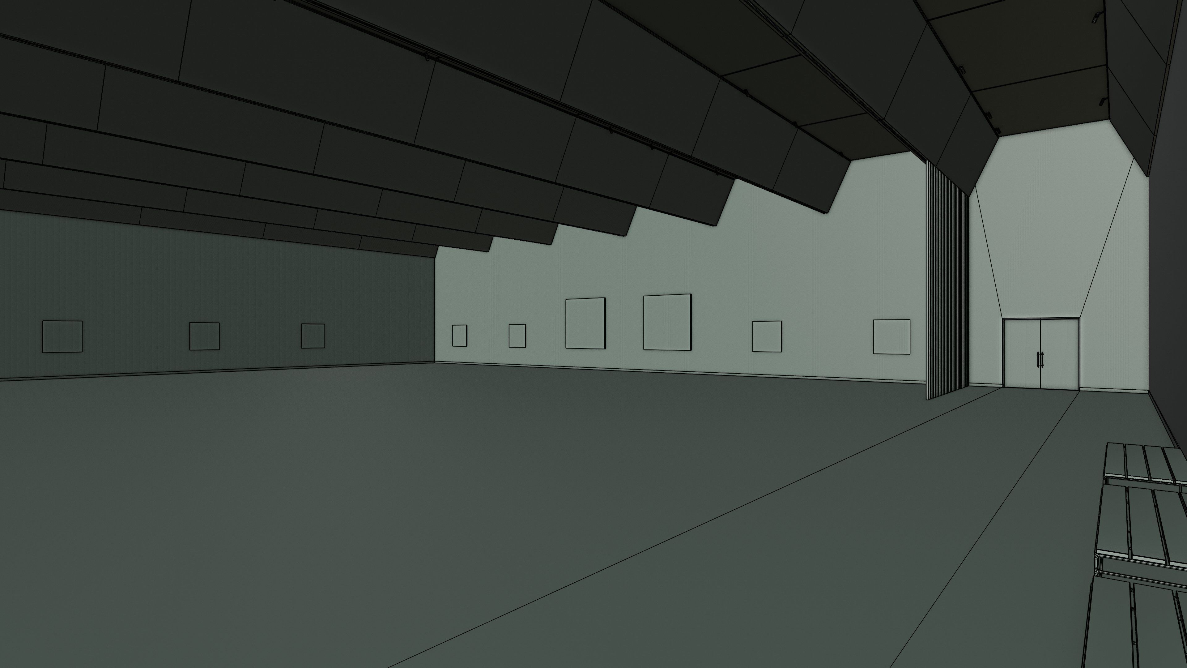 Art Museum Gallery Interior 28 Low-poly 3D model_16