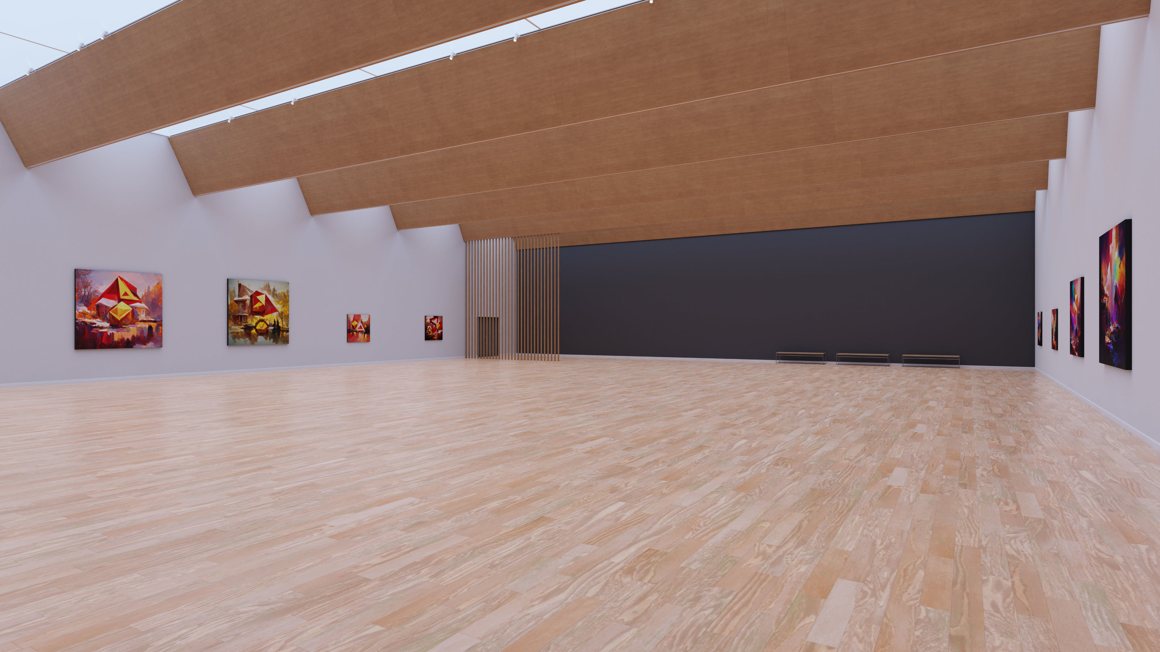 Art Museum Gallery Interior 28 Low-poly 3D model_12
