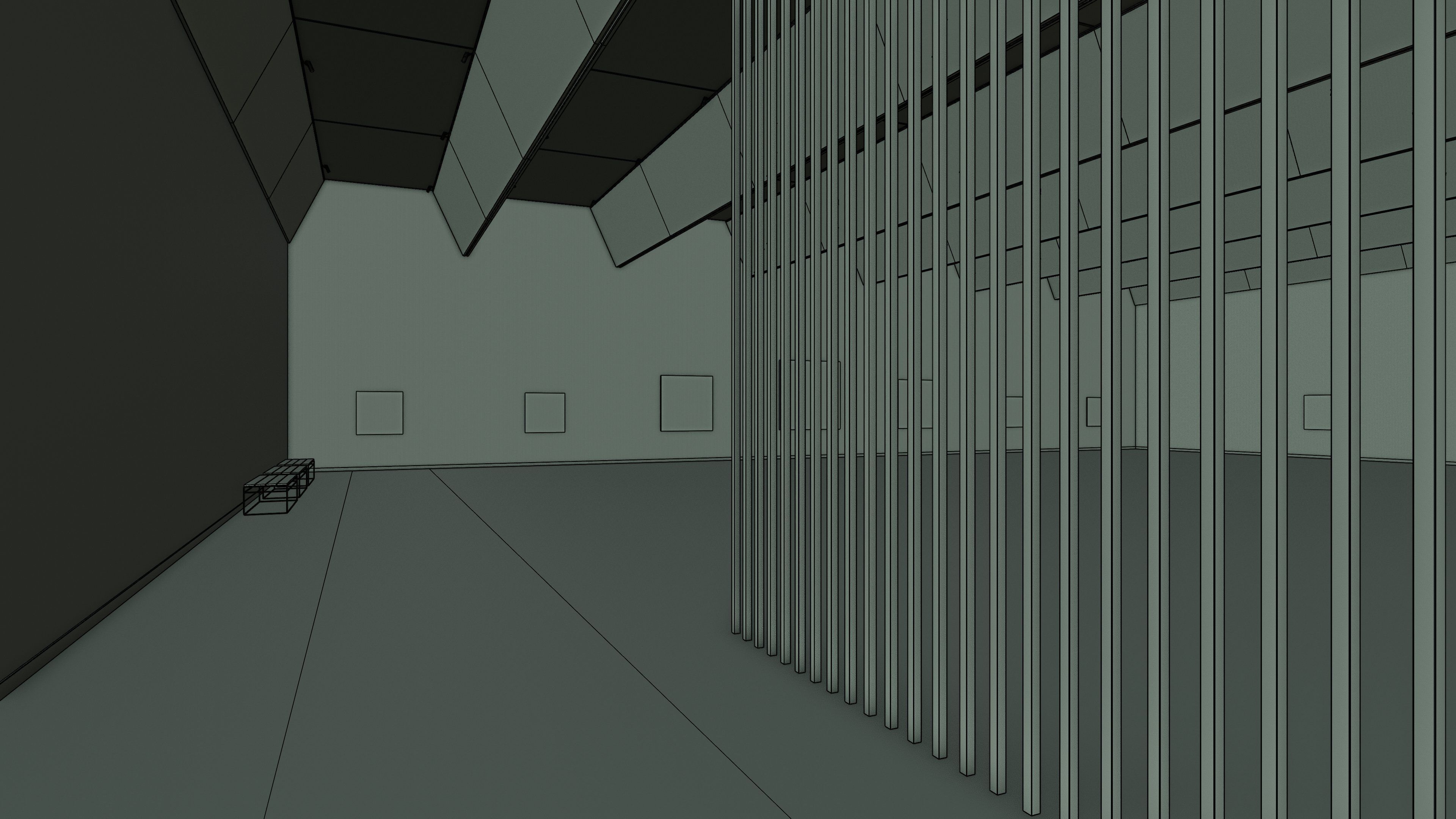 Art Museum Gallery Interior 28 Low-poly 3D model_20