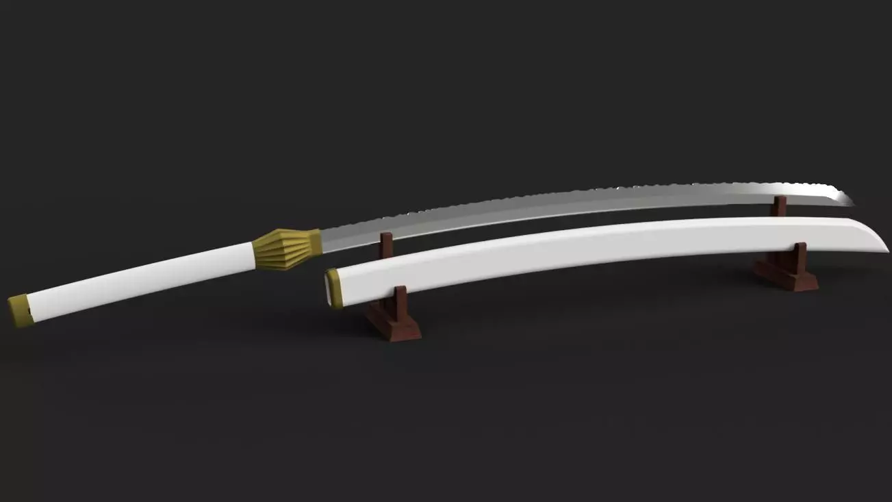 Bleach - Kenpachi Zaraki Zanpakuto - Katana - Scabbard 3D print model_0