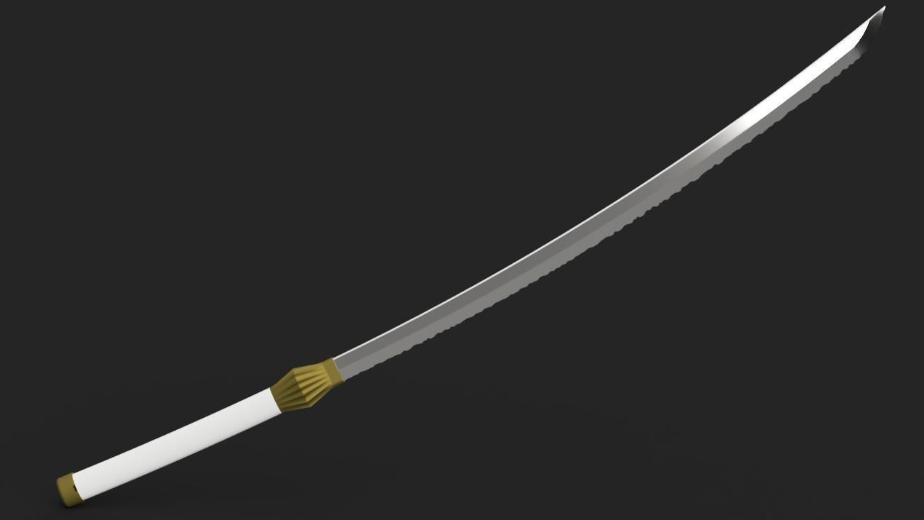 Bleach - Kenpachi Zaraki Zanpakuto - Katana - Scabbard 3D print model_4