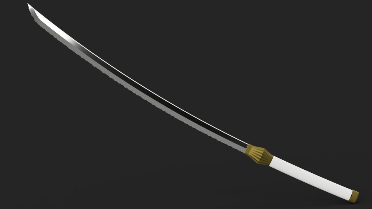 Bleach - Kenpachi Zaraki Zanpakuto - Katana - Scabbard 3D print model_5