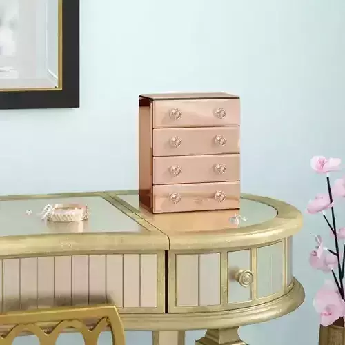 Mirrored Glass Jewellery Box 3D model