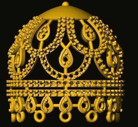jumka golden crown 3D print model