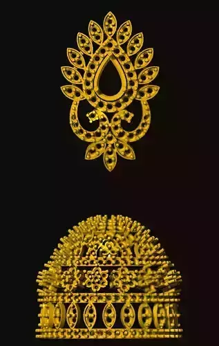 jumka golden ornaments