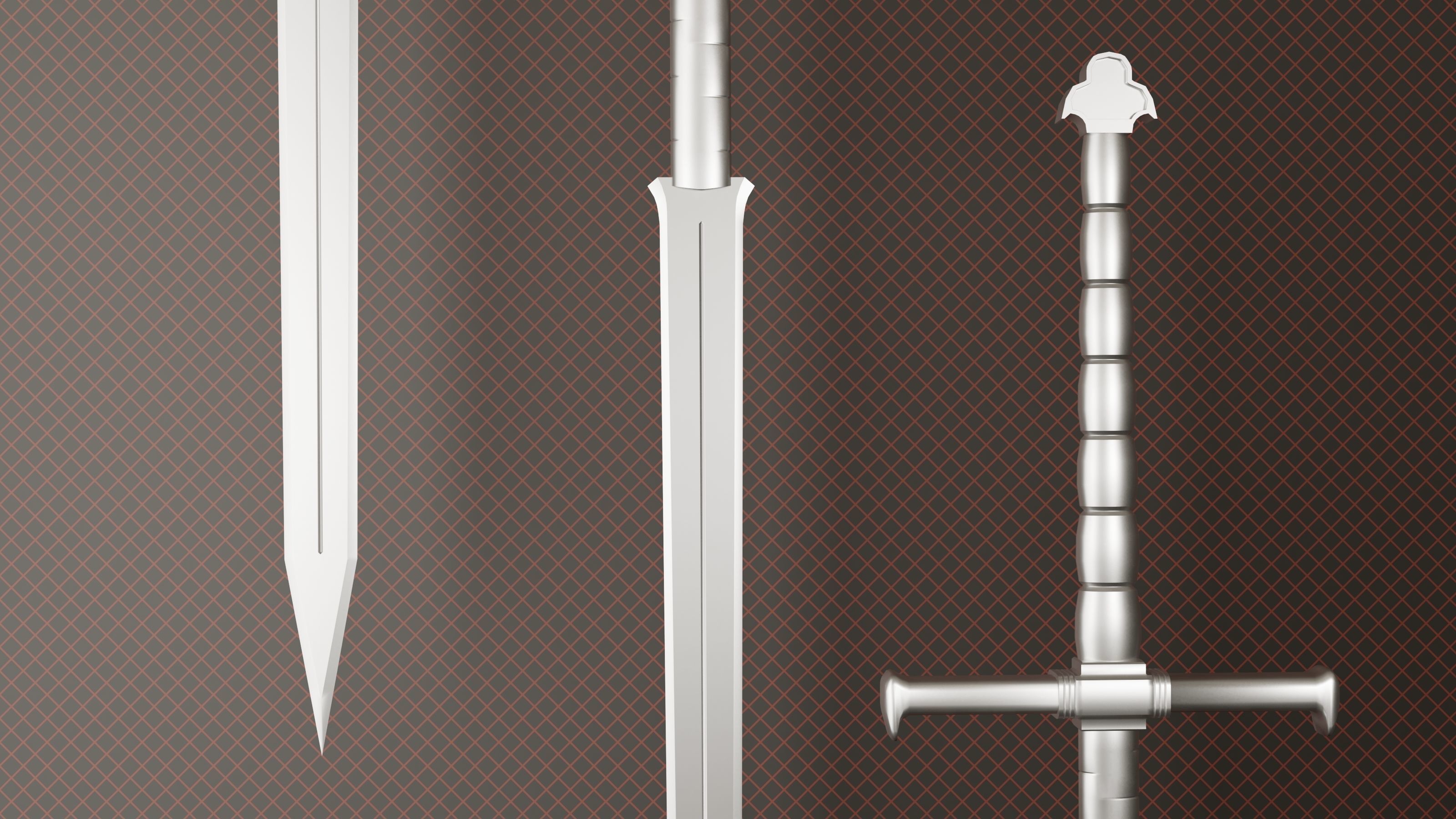 One Sword Base Mesh - First Vol Free low-poly 3D model_5
