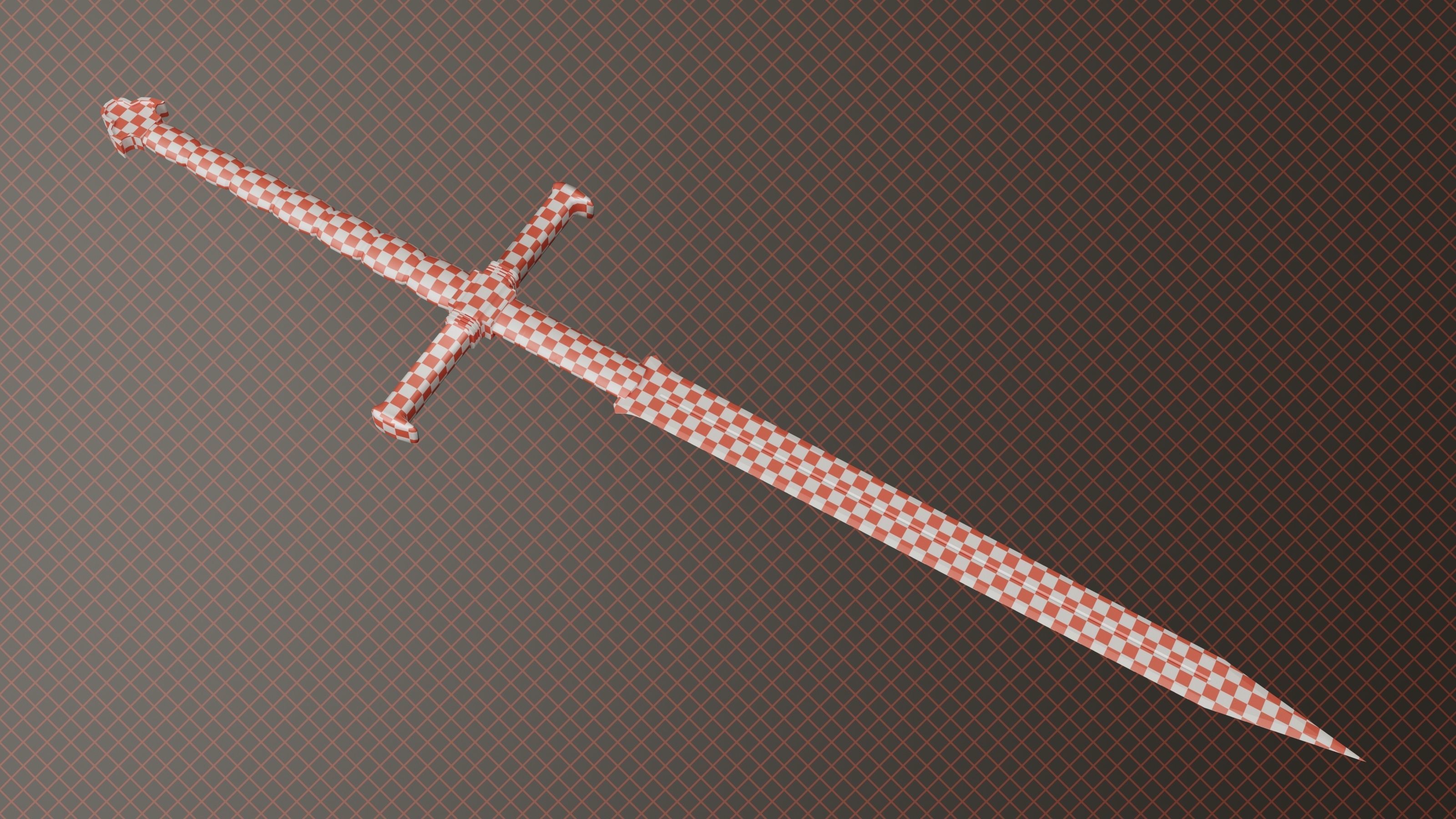 One Sword Base Mesh - First Vol Free low-poly 3D model_1